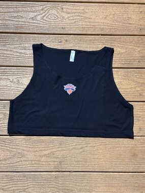Knicks Black Crop Tank